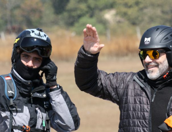 Two pilots after a coaching session